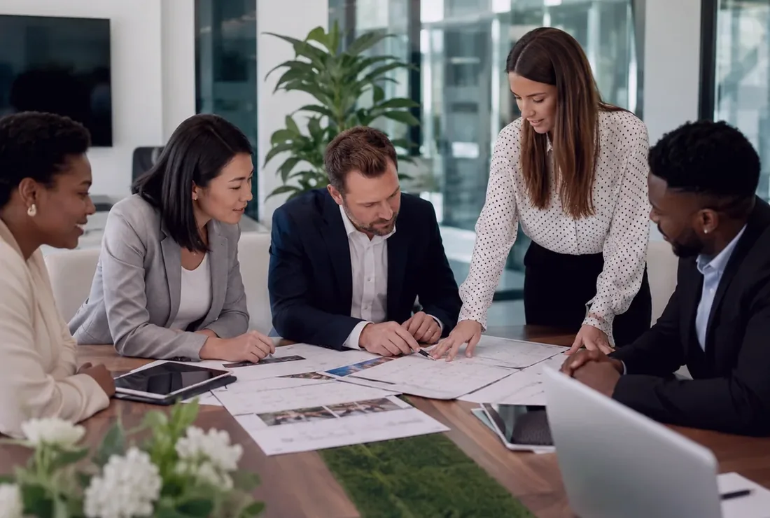 Team reviewing congress venue requirements